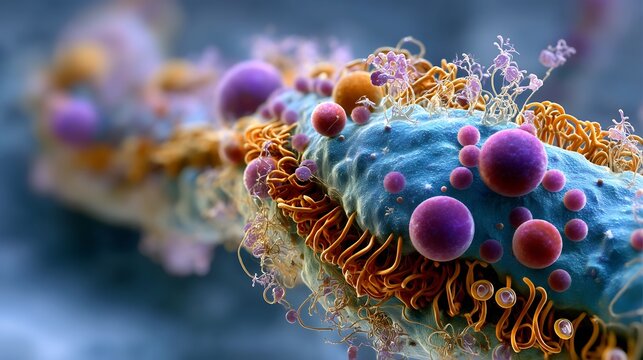 Bacterial cell structure illustration pathogenic bacteria anatomy detailed peptidoglycan cell wall infectious disease microbiology clean medical visualization