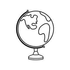 Globe Vector, Earth Vector, Map Vector, Globe Illustration, Glove Outline, Vector Illustration