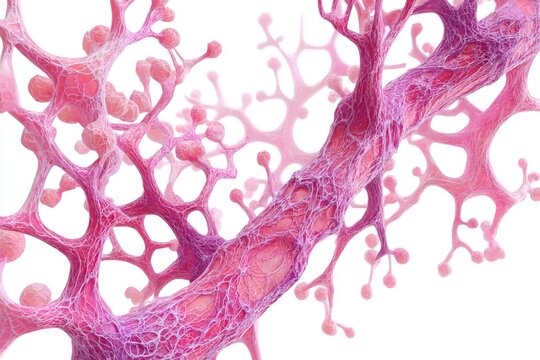 Marfan syndrome connective tissue disorder visualization genetic disease illustration clean white background