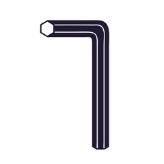 Hex key or allen wrench tool icon