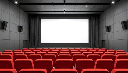 Empty movie theater interior