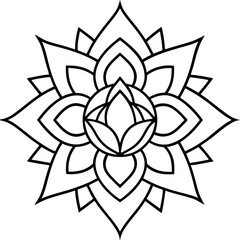 Elegant Mystic Lotus Mandala Illustration