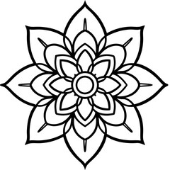 Elegant Mystic Lotus Mandala Illustration