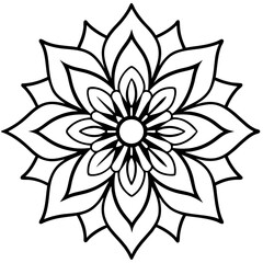 Elegant Mystic Lotus Mandala Illustration