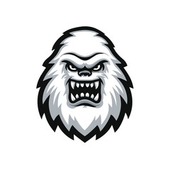Fototapeta premium Fierce yeti head with sharp features