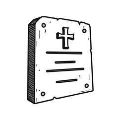 Memorial marker with cross, a symbol of remembrance and tribute, perfect for commemorating a life lived and expressing heartfelt condolences.