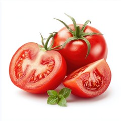 Vibrant Red Tomatoes: Fresh, Juicy, and Healthy , white background cut out PNG