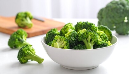 Fresh broccoli in a bowl