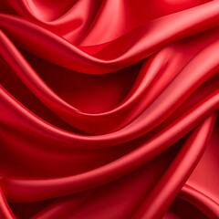 Obraz premium Rich red fabric, luxurious folds and drapes