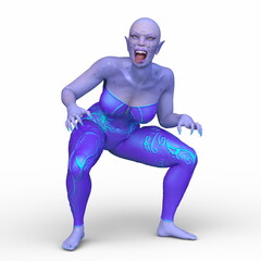 女性エイリアン　3DCGレンダリング
