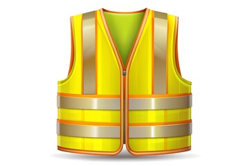 Safety Vest Vector Illustration on White Background