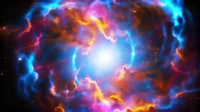 Bunte Galaxien-Nebelwolke &ndash; Sternennacht im Universum