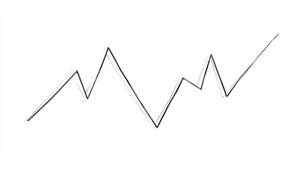 Abstract Black And White Line Graph Chart Data Trend Minimalist Geometric Pattern Design Illustration Vector Background