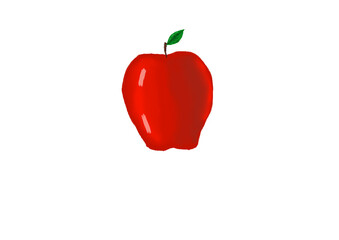 fresh ripe red apple isolated