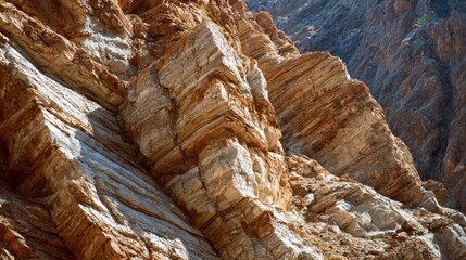 Colorful rock formations closeup