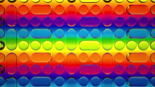 Abstract - Spheres and Capsules with refraction - looping pattern