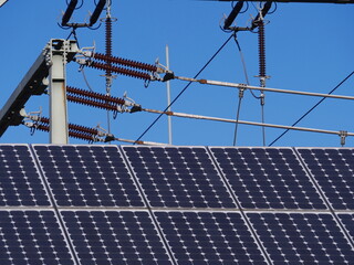 Solar panel is on top of a building