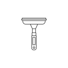 Minimalist Line Icon of Window Squeegee