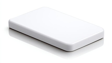 Fototapeta premium High Resolution 3D Rendering Of A Clean White Rectangular Object On A Bright White Background Mockup Template For Product Presentation