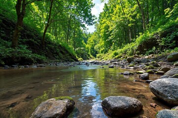 Obraz premium Crystal Stream Passage 