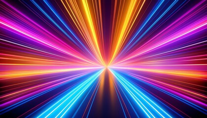 blue pink and yellow abstract background bright neon rays and glowing lines creative wallpaper