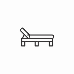 lounge chair icon sign vector