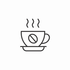 no coffee icon sign vector