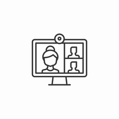 online interview icon sign vector