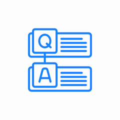 question and answer format icon sign vector