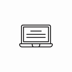 laptop screen icon sign vector