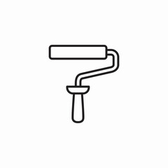 paint roller tool icon sign vector