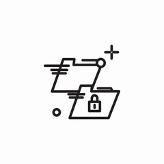 secure file sharing icon sign vector