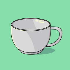 Cartoon Illustration Coffee Cup Simple Design Element Icon