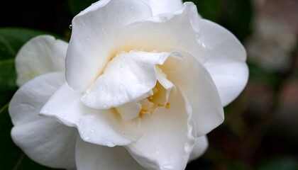 Close-up of a white camellia flower