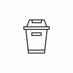 trash bin icon sign vector