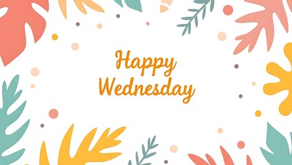 Happy Wednesday minimal pastel greeting card design