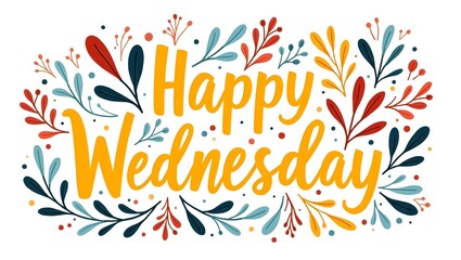 Happy Wednesday minimal pastel greeting card design