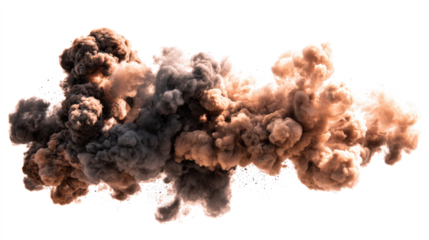 A billowing cloud of smoke, digitally rendered with a transparent background.
