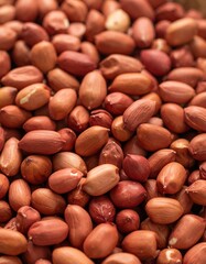 Close-up of many peanuts