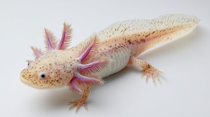 Obraz premium A light-colored axolotl