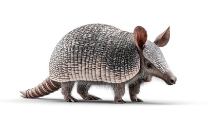 Armadillo on white background