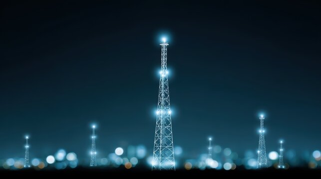 Communication Towers - 5G Network, Technology, Infrastructure