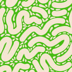 Fun line doodle seamless pattern. Creative minimalist style art background for children or trendy design with basic shapes. vector illustration.
