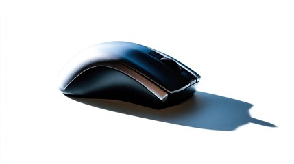 Sleek Computer Mouse On White Background Professional Product Shot High Resolution Image Modern Technology Input Device For Desktop Computer