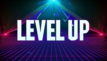 level up text