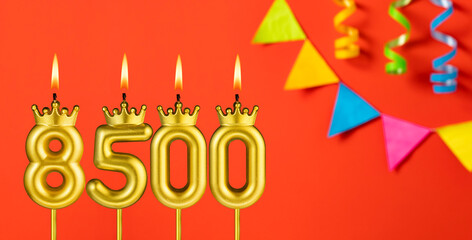 Candle number 8500 - Number of followers or likes