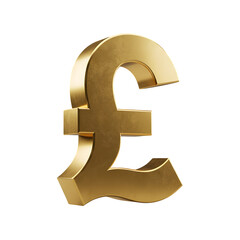 Fototapeta premium Golden pound symbol, signifying wealth, currency, and financial transactions. The symbol stands out with its textured, metallic finish