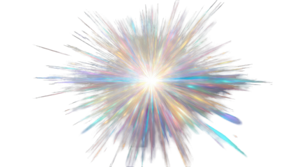 Radiant burst of iridescent light