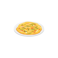 Korean vegetable pancake, Yachaejeon vector
