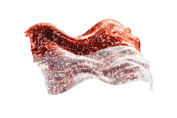 Digital flag waving in the wind